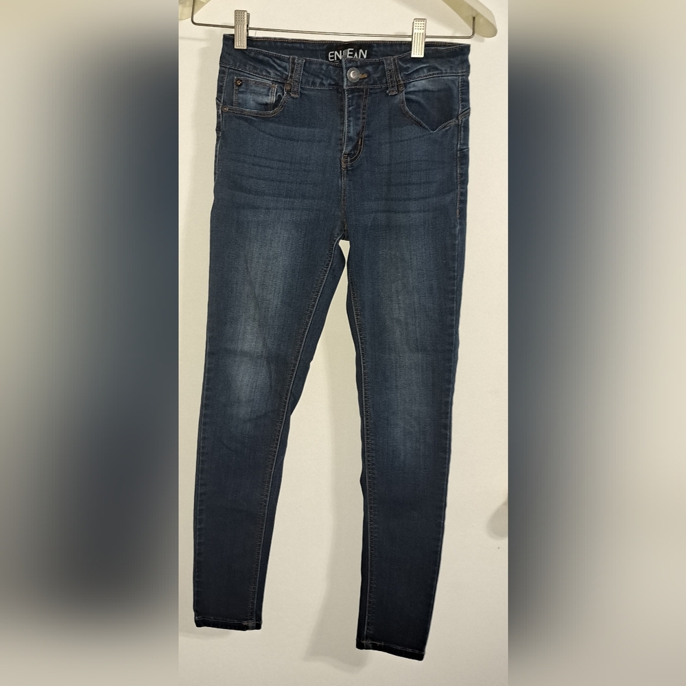 Enjean Women's Skinny Jeans - Dark Blue